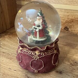 Santa and Tree Holiday Musical Snow Globe